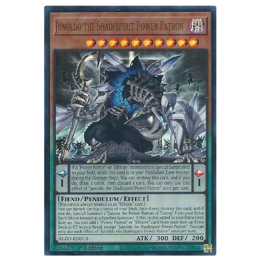 Junoldo the Shadespirit Power Patreon - BLZD-EN013 - Ultra Rare - 1st Edition