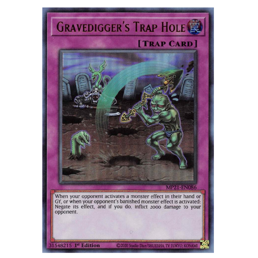 Gravedigger's Trap Hole - MP21-EN086 - Ultra Rare - 1st Edition