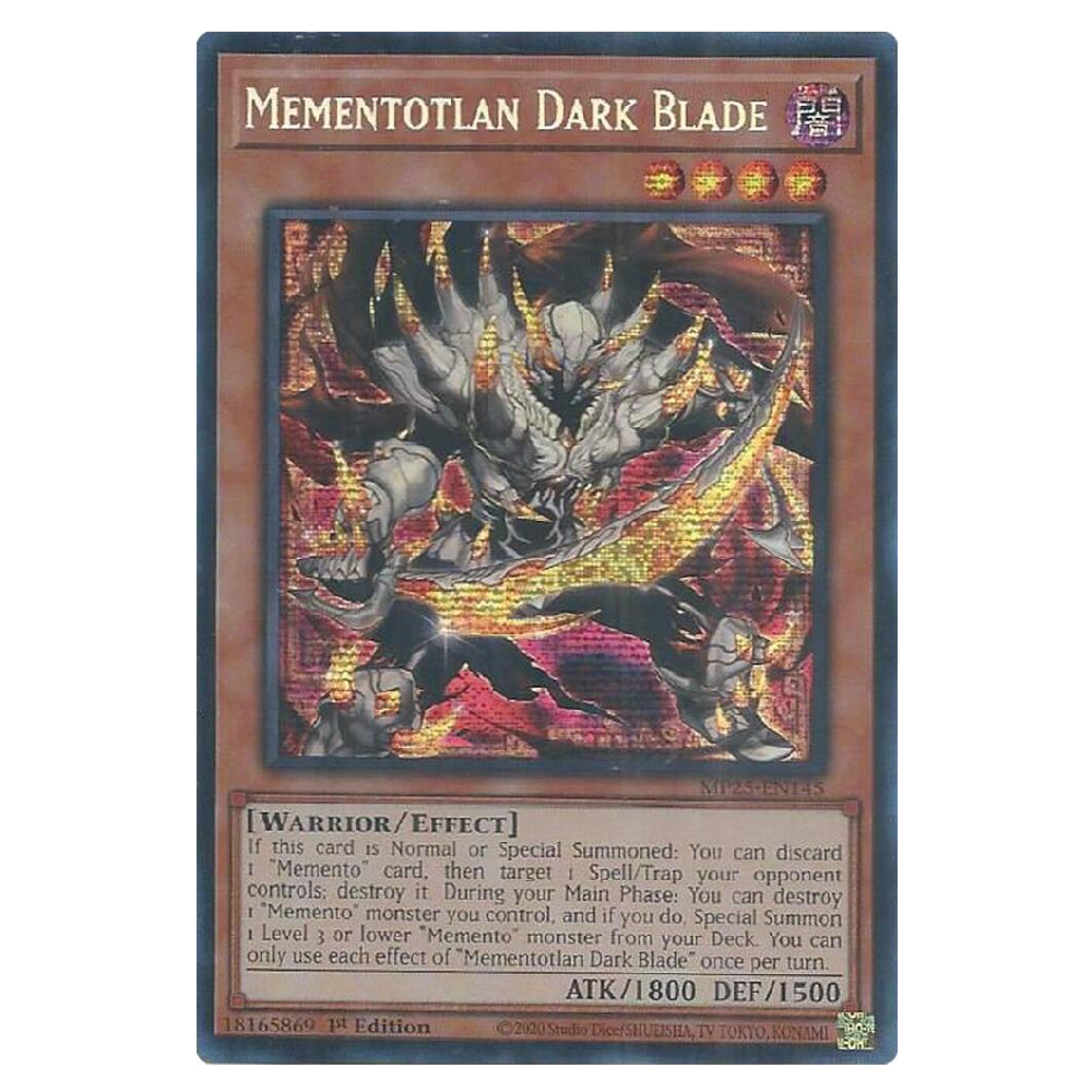 Mementotlan Dark Blade - MP25-EN145 - Prismatic Secret Rare - 1st Edition