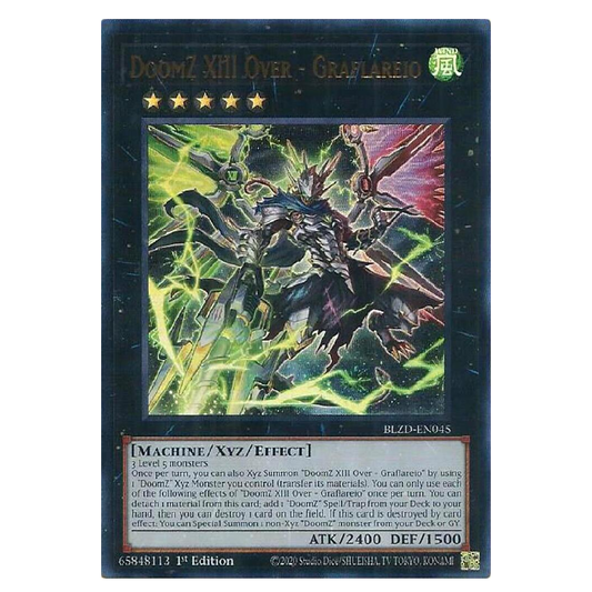 DoomZ XIII Over - Glafareio - BLZD-EN045 - Ultra Rare - 1st Edition