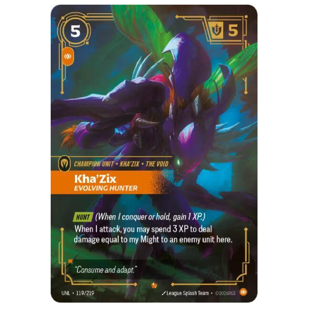 Kha'Zix Evolving Hunter - UNL 119/219 - Epic - 1st Edition