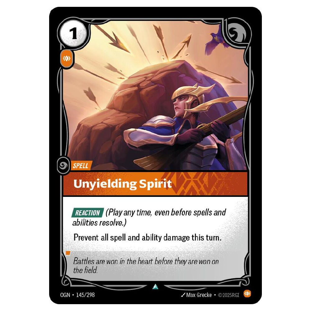 Unyielding Spirit - OGN 145/298 - Uncommon - 1st Edition