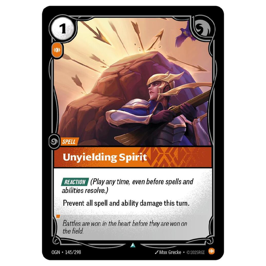 Unyielding Spirit - OGN 145/298 - Uncommon - 1st Edition
