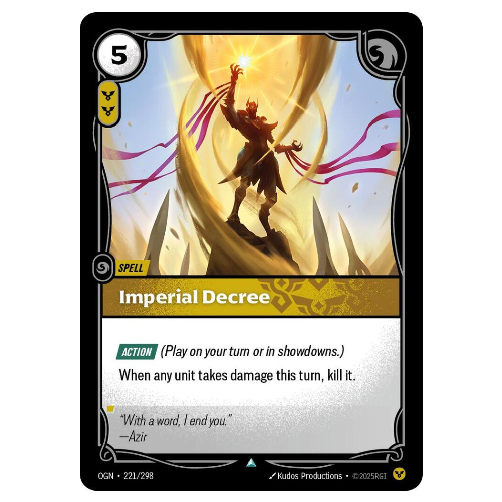 Imperial Decree - OGN 221/298 - Uncommon - 1st Edition