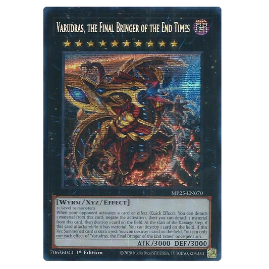 Varudras, the Final Bringer of the End Times - MP25-EN070 - Prismatic Secret Rare - 1st Edition