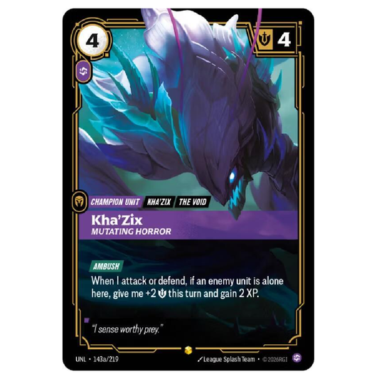 Kha'Zix Mutating Horror (Alt Art) - UNL 143a/219 - Showcase - 1st Edition