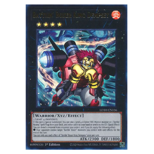 Battlin' Boxer King Dempsey - LD10-EN036 - Ultra Rare - 1st Edition