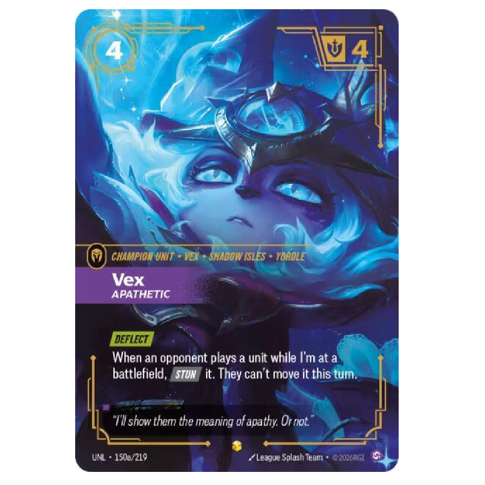 Vex Apathetic (Alt Art) - UNL 150a/219 - Showcase - 1st Edition