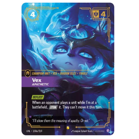 Vex Apathetic (Alt Art) - UNL 150a/219 - Showcase - 1st Edition