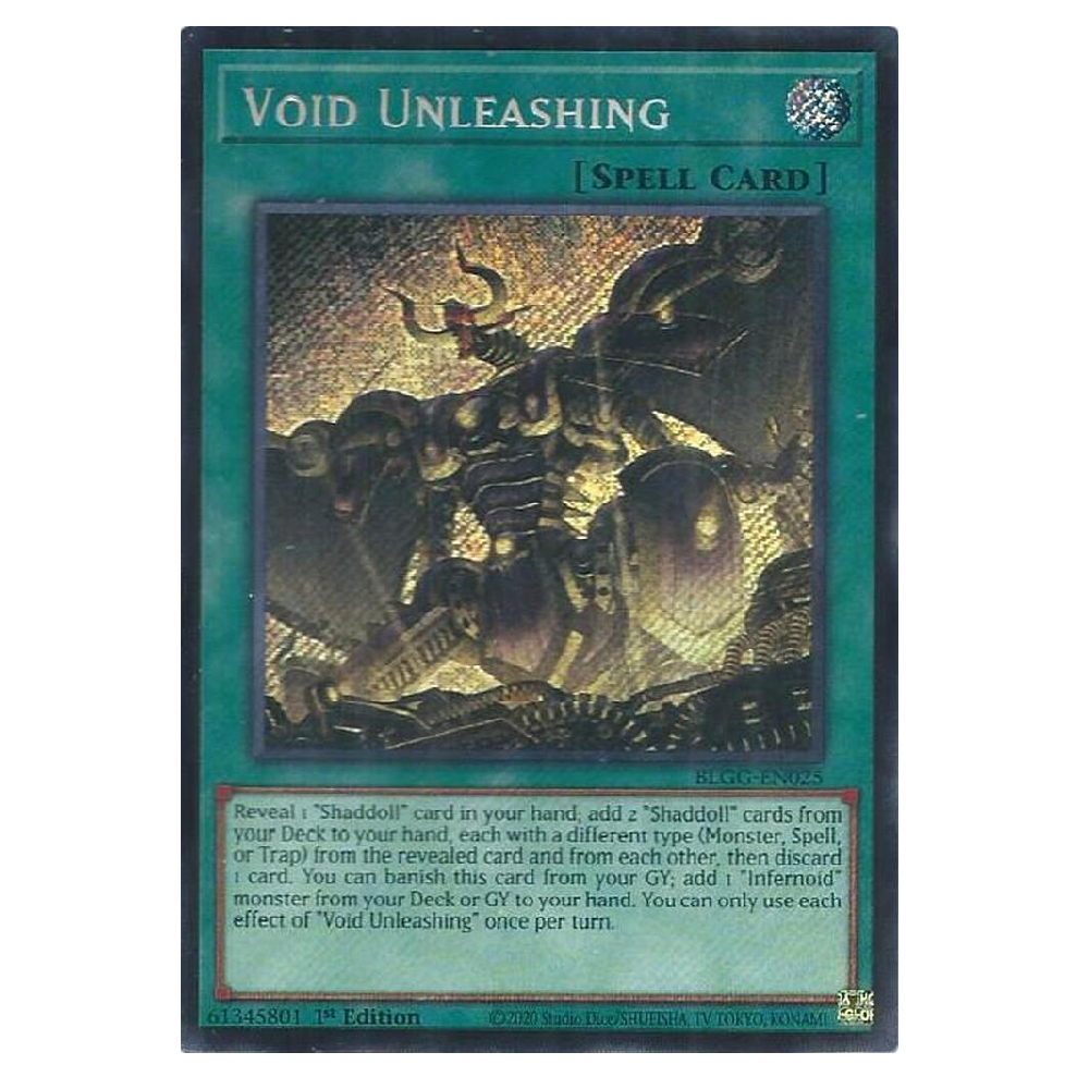 Void Unleashing - BLGG-EN025 - Secret Rare - 1st Edition