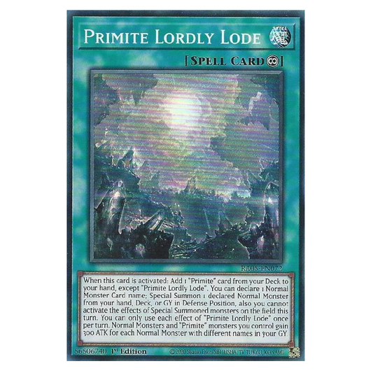 Primite Lordly Lode - RA05-EN072 - Super Rare - 1st Edition