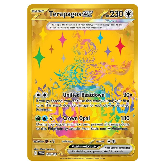 Terapagos ex - PRE 180/131 - Hyper Rare - 1st Edition