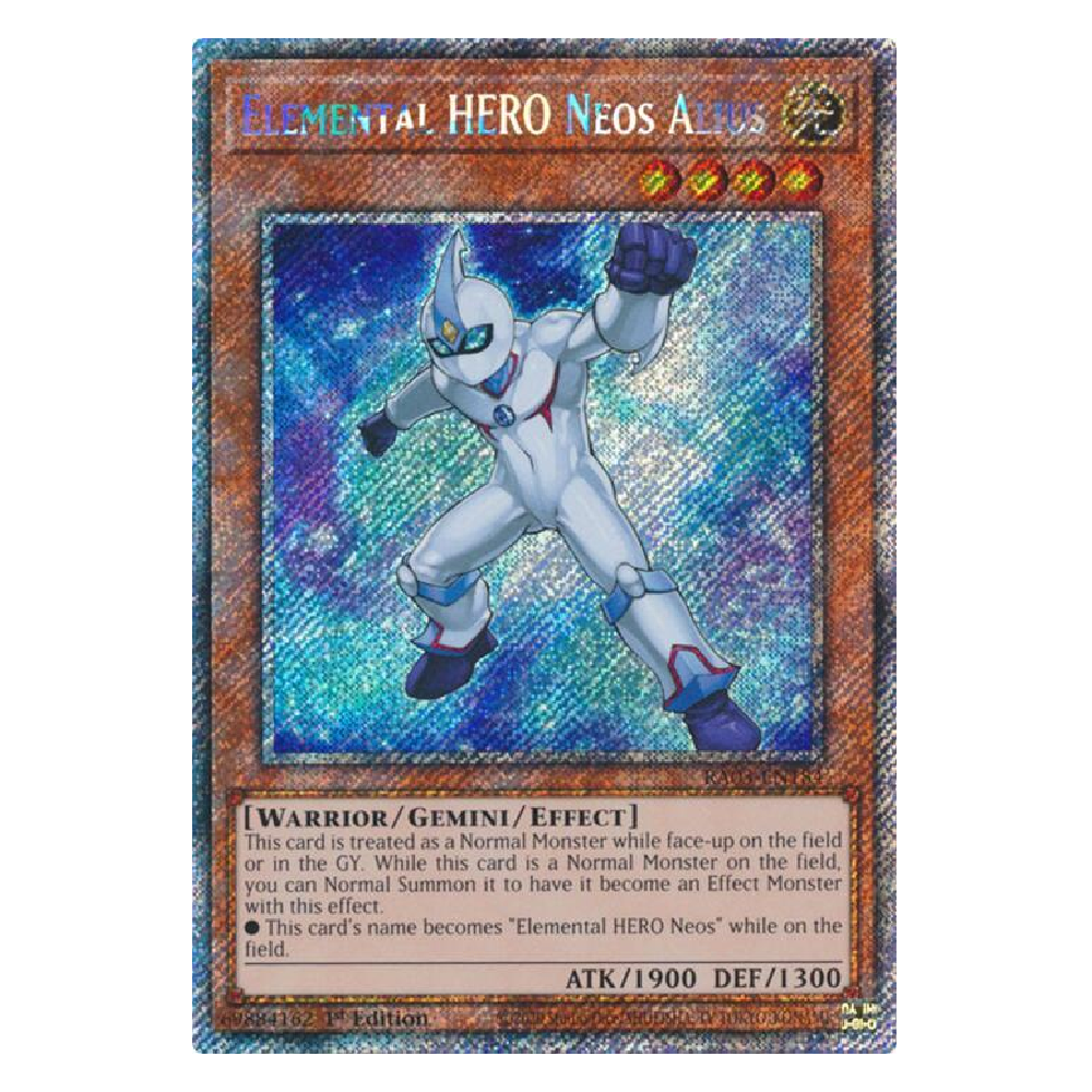 Elemental Hero Neos Alius - RA03-EN184 - Platnium Secret Rare - 1st Edition