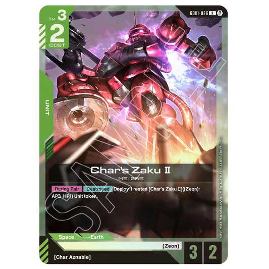 Char's Zaku II - GD01-026 - R - Beta Edition