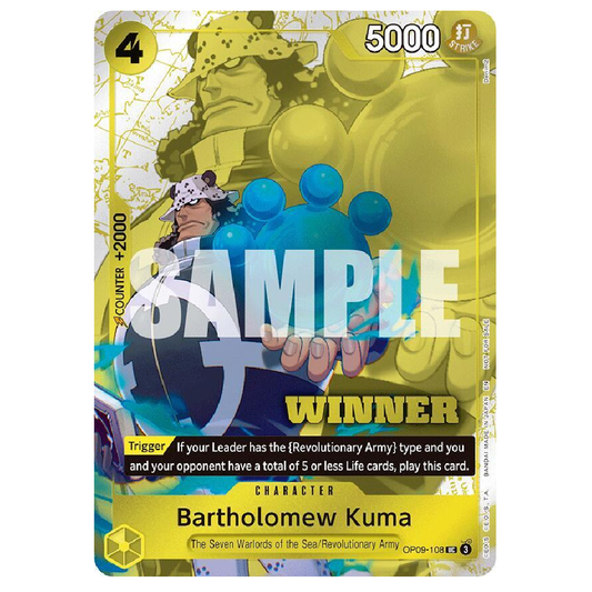 Bartholomew Kuma (Winner Pack 2025 Vol.4) - OP09-108 - UC - 1st Edition