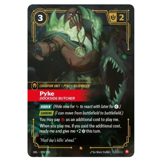 Pyke Dockside Butcher - UNL 028/219 - Epic - 1st Edition