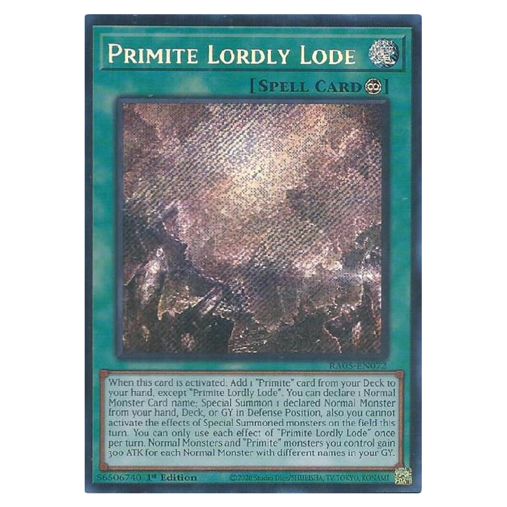Primite Lordly Lode - RA05-EN072 - Secret Rare - 1st Edition