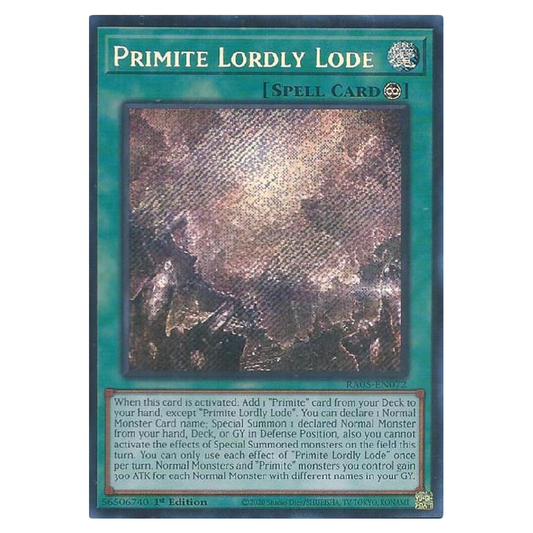 Primite Lordly Lode - RA05-EN072 - Secret Rare - 1st Edition