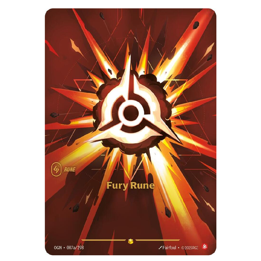 Fury Rune (Alt Art) - OGN 007a/298 - Showcase - 1st Edition
