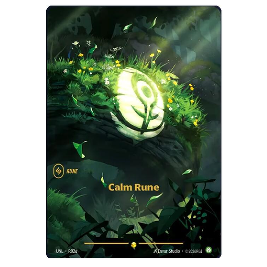 Calm Rune (Alt Art) - UNL R02a - Showcase - 1st Edition