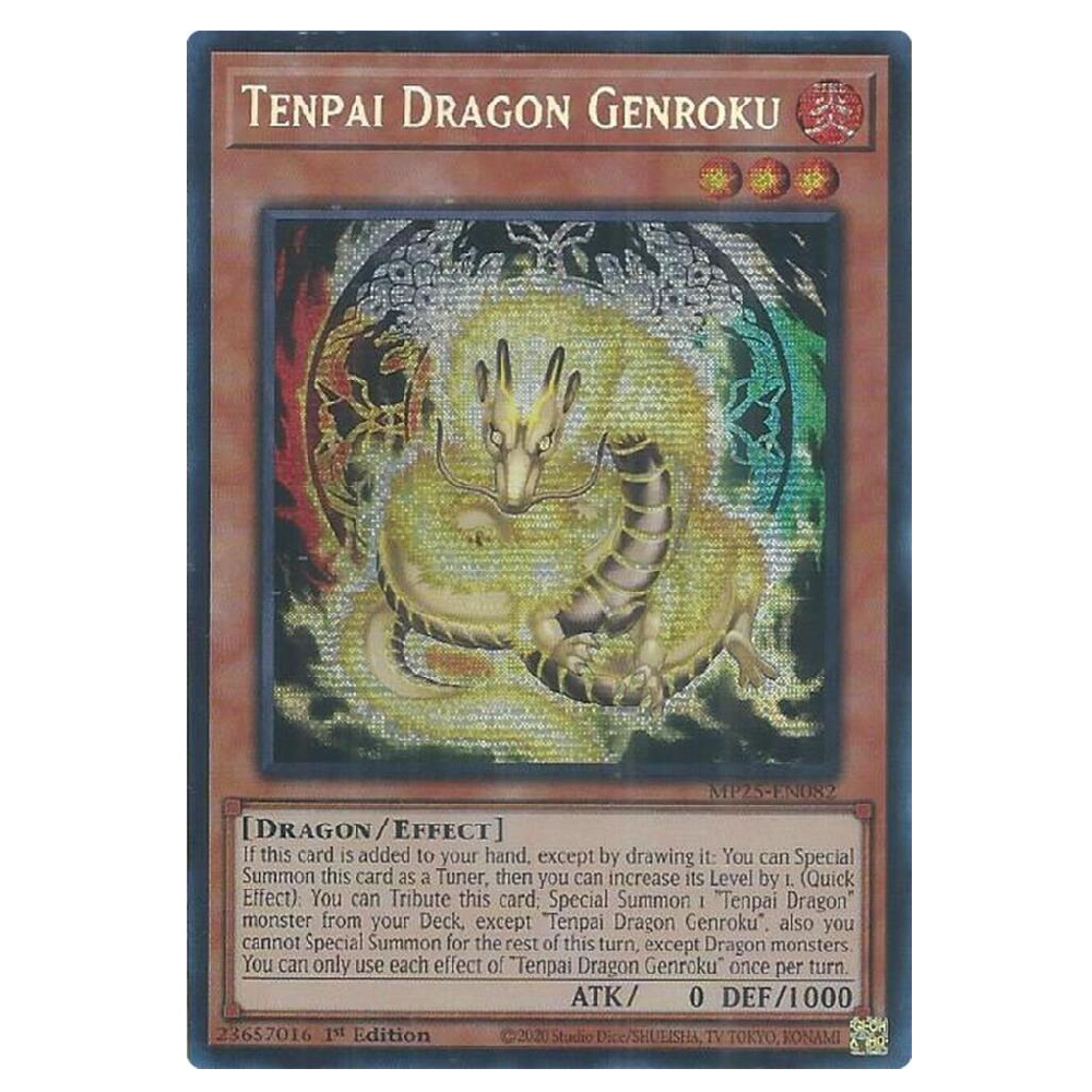 Tenpai Dragon Genroku - MP25-EN082 - Prismatic Secret Rare - 1st Edition