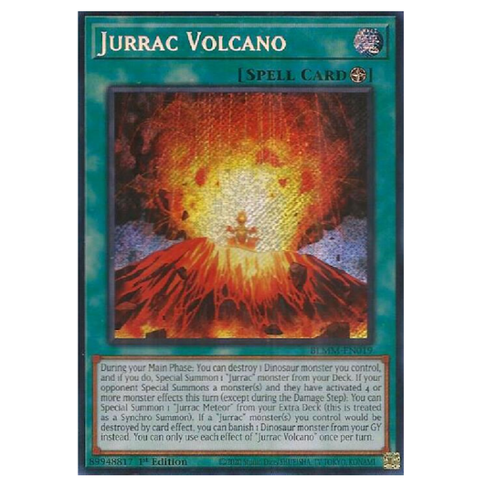 Jurrac Volcano - BLMM-EN019 - Secret Rare - 1st Edition