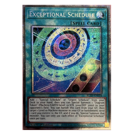 Exceptional Schedule - BLZD-EN054 - Starlight Rare - 1st Edition