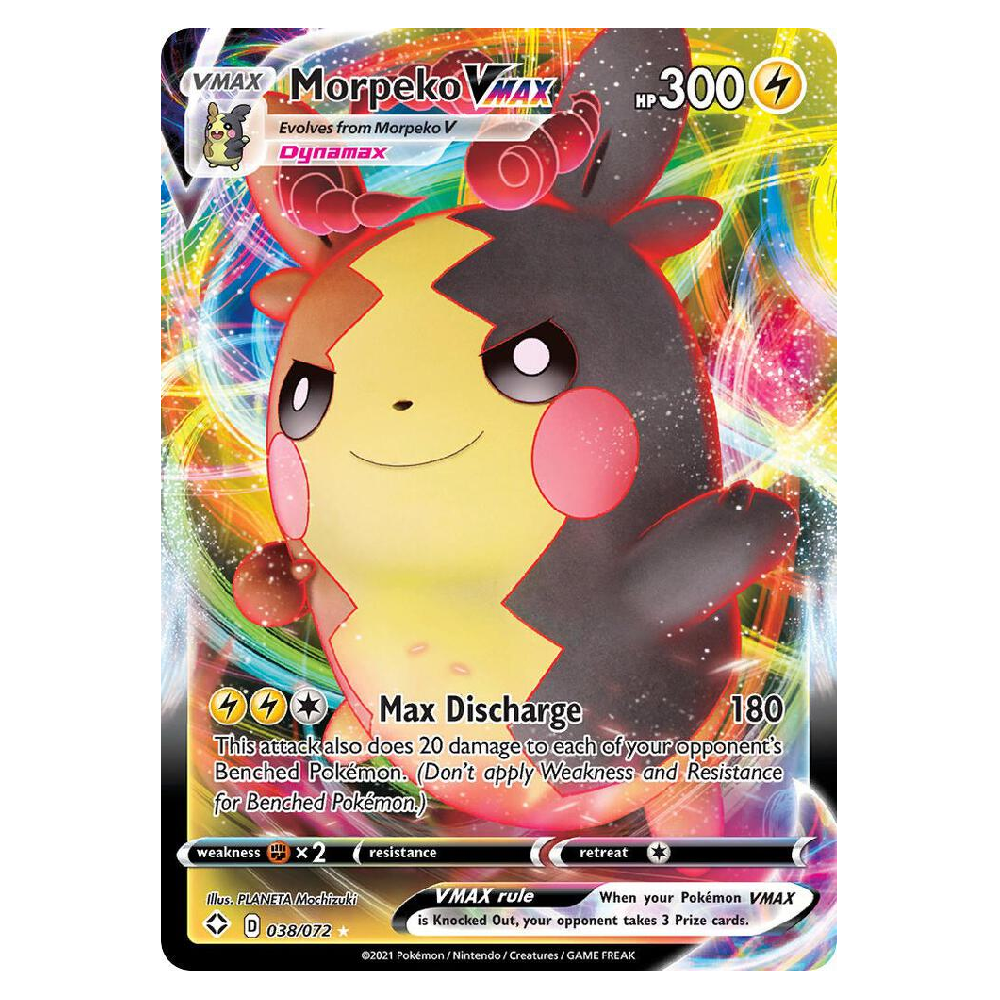Morpeko Vmax - 038/072 - Ultra Rare - 1st Edition