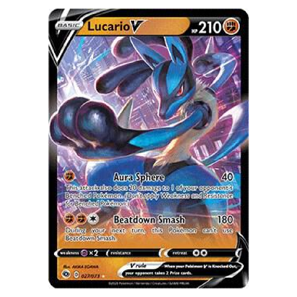 Lucario V - 027/073 - Ultra Rare - 1st Edition