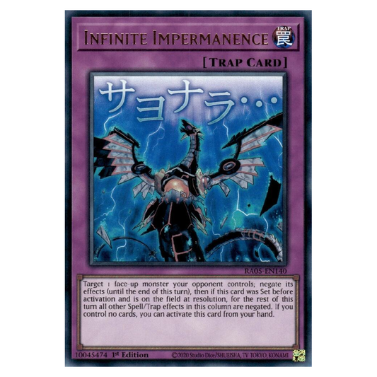 Infinite Impermanence (Stamped) - RA05-EN140 - Ultra Rare - 1st Edition