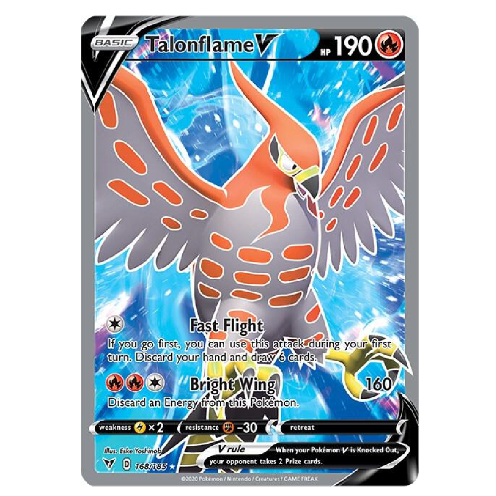 Talonflame V (Full Art) - 168/185 - Ultra Rare - 1st Edition