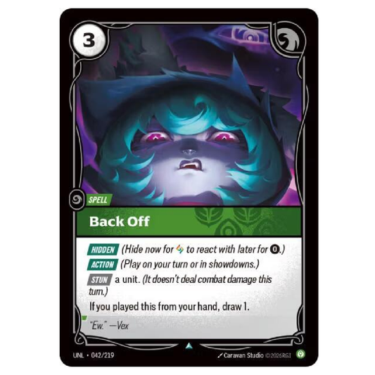 Back Off - UNL 042/219 - Uncommon - 1st Edition