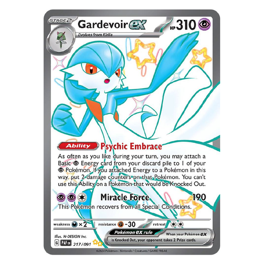 Gardevoir ex - PAF 217/091 - Paldean Fates - 1st Edition