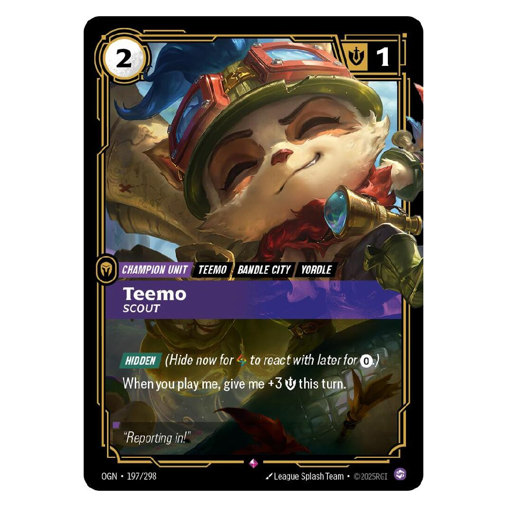 Teemo Scout - OGN 197/298 - Rare - 1st Edition