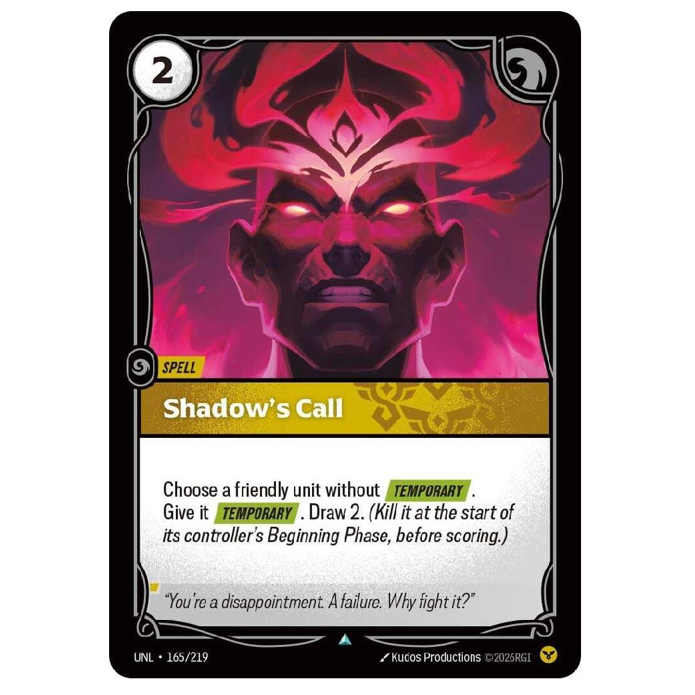 Shadow's Call - UNL 165/219 - Uncommon - 1st Edition