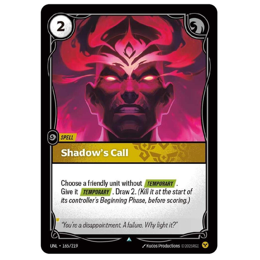 Shadow's Call - UNL 165/219 - Uncommon - 1st Edition