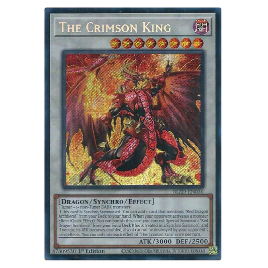 The Crimson King - BLZD-EN036 - Secret Rare - 1st Edition