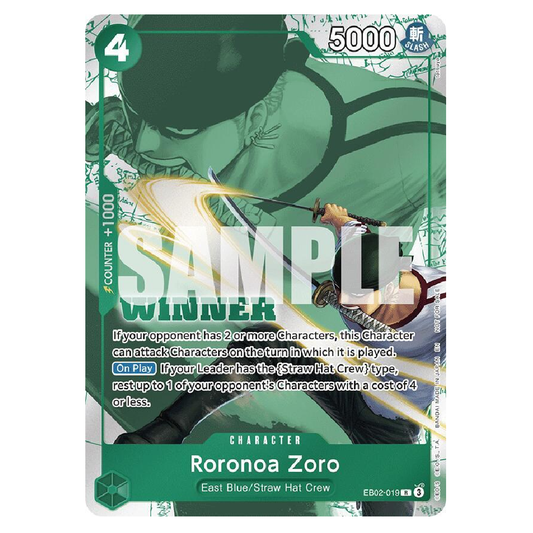 Roronoa Zoro (Winner Pack 2025 Vol.3) - EB02-019 - R - 1st Edition
