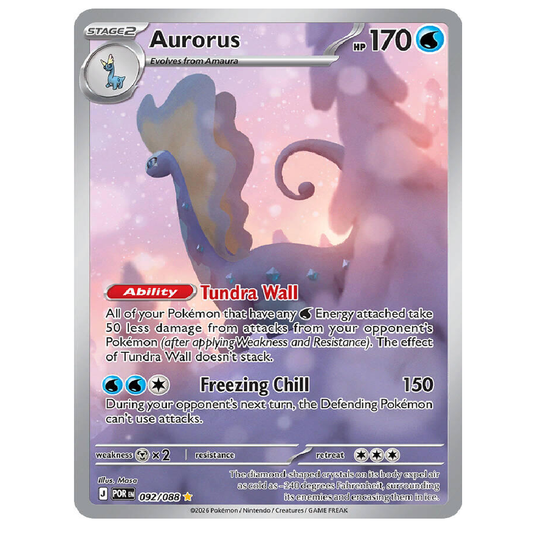 Aurorus - POR 092/088 - Illustration Rare - 1st Edition