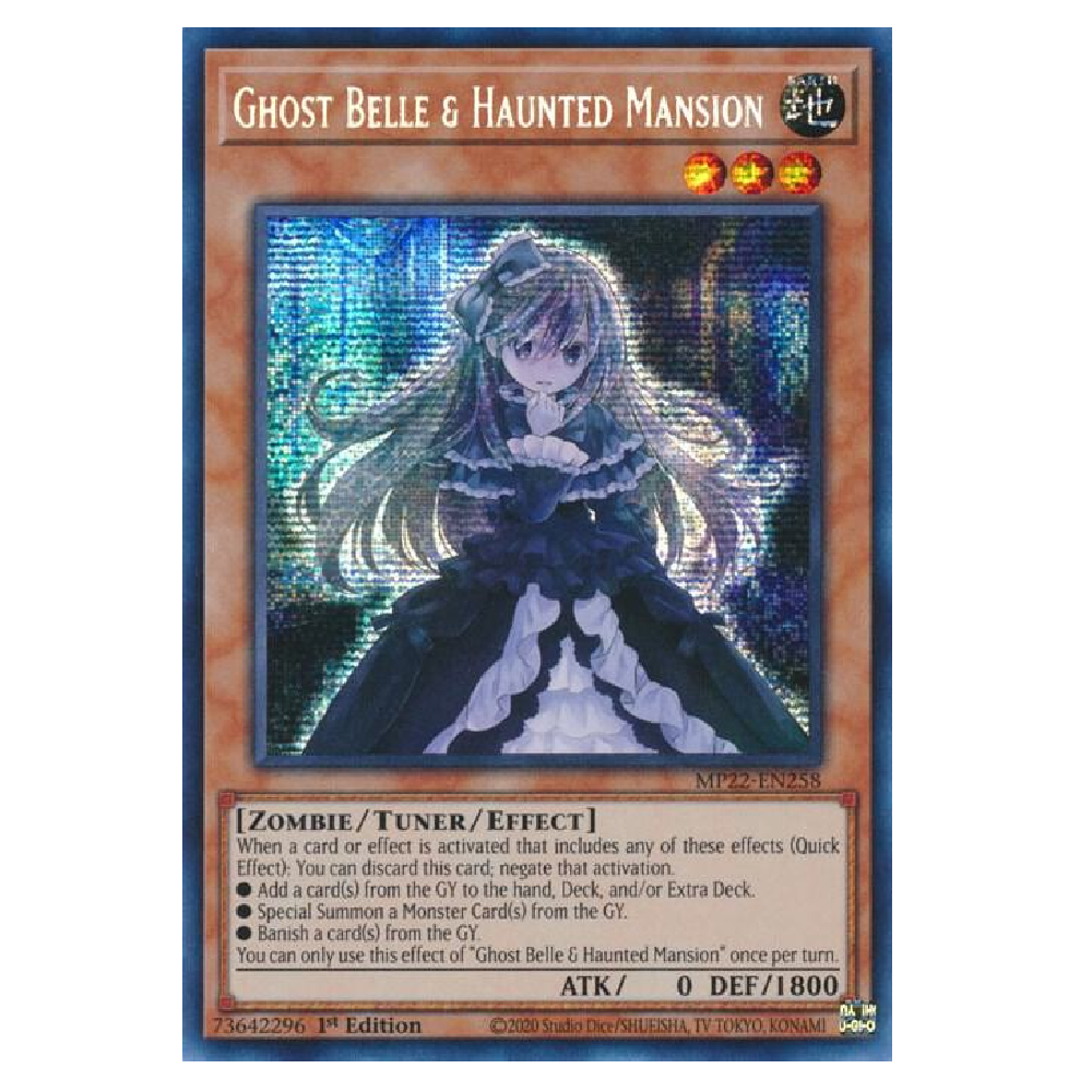 Ghost Belle & Haunted Mansion - MP22-EN258 - Prismatic Secret Rare - 1st Edition