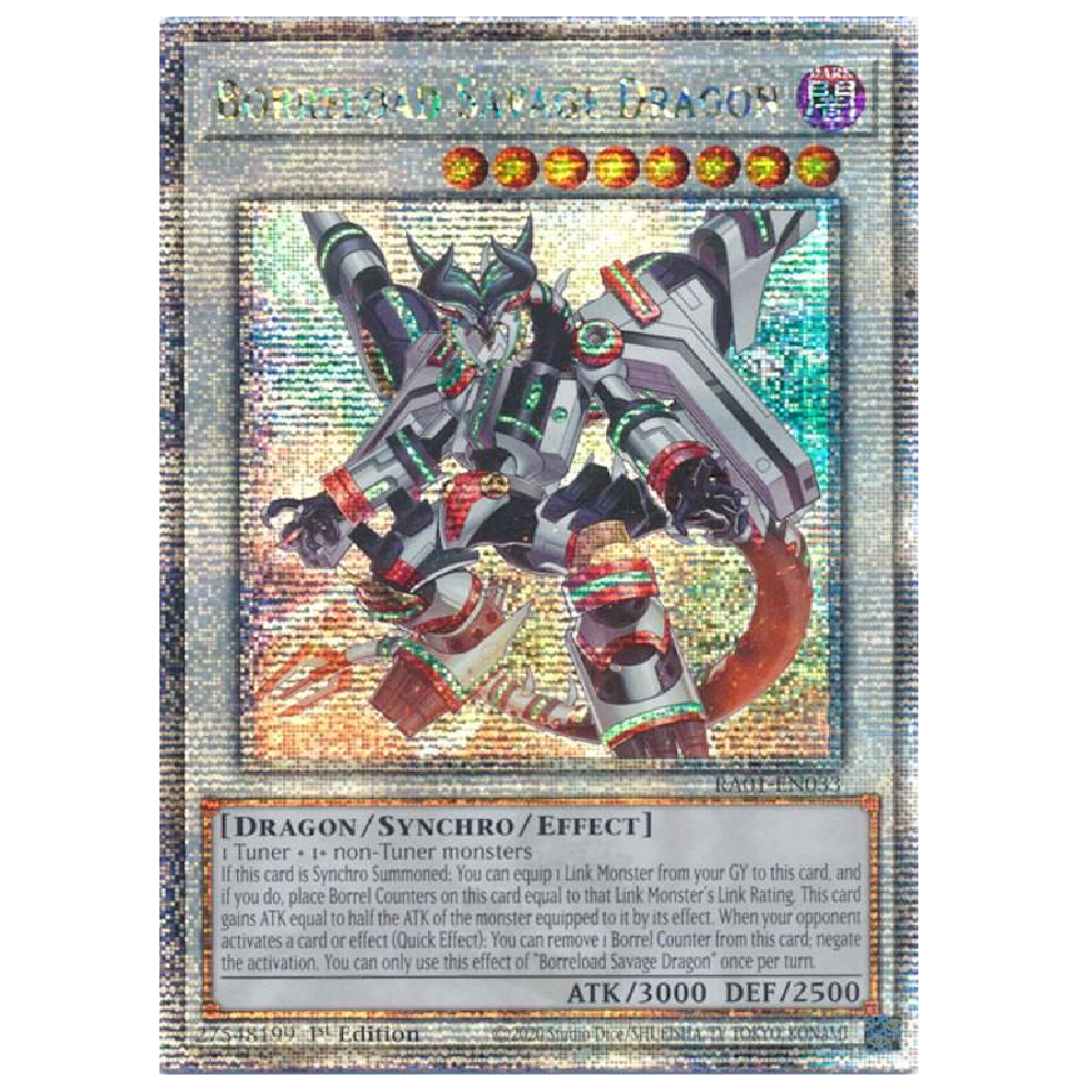 Borreload Savage Dragon - RA01-EN033 - Quarter Century Secret Rare - 1st Edition