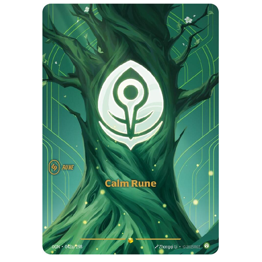 Calm Rune (Alt Art) - OGN 042a/298 - Showcase - 1st Edition