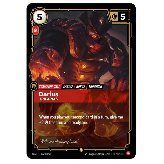 Darius Trifarian (Alt Art) - OGN 027a/298 - Showcase - 1st Edition