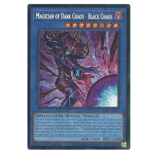 Magician of Dark Chaos - Black Chaos - CORI-EN027 - Secret Rare - 1st Edition