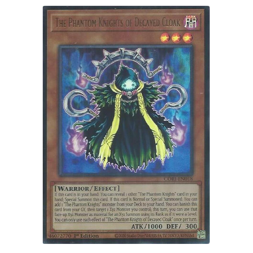 The Phantom Knights of Decayed Cloak - CORI-EN018 - Ultra Rare - 1st Edition
