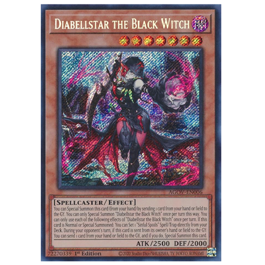 Diabellstar the Black Witch - AGOV-EN006 - Secret Rare - 1st Edition