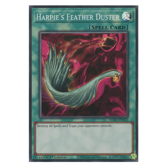 Harpie's Feather Duster - EGS1-EN022 - Super Rare - 1st Edition