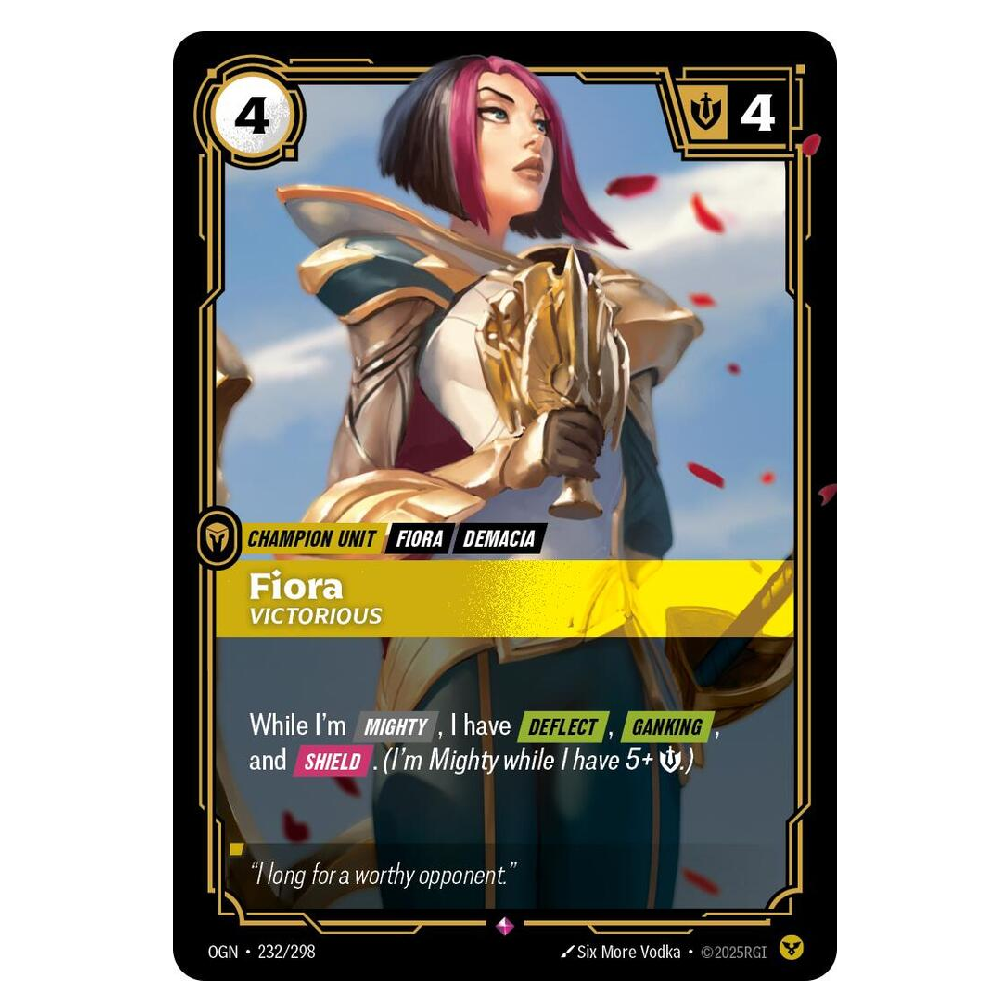 Fiora Victorious - OGN 232/298 - Rare - 1st Edition