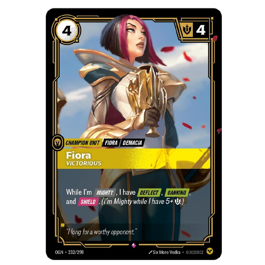 Fiora Victorious - OGN 232/298 - Rare - 1st Edition