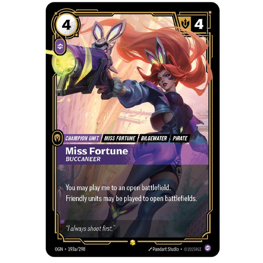 Miss Fortune Buccaneer (Alt Art) - OGN 193a/298 - Showcase - 1st Edition
